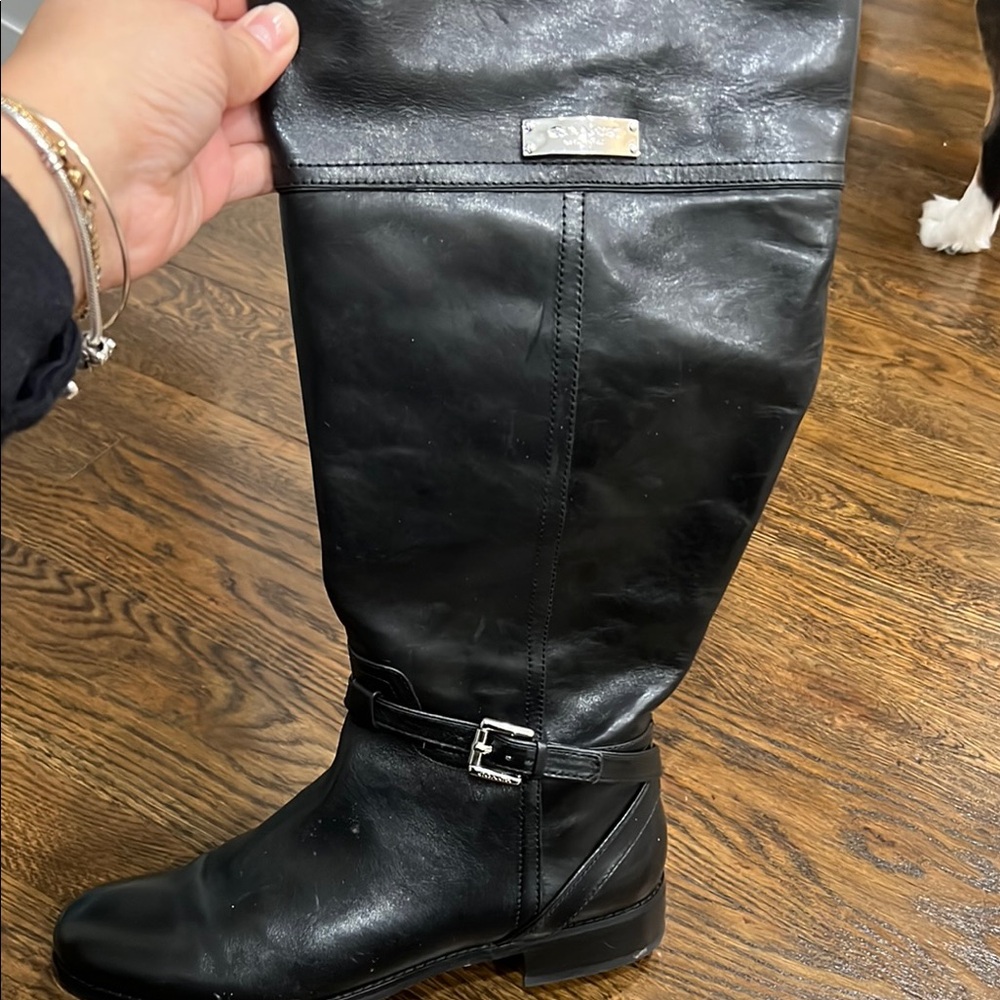 Coach Black Leather Knee-High Boots